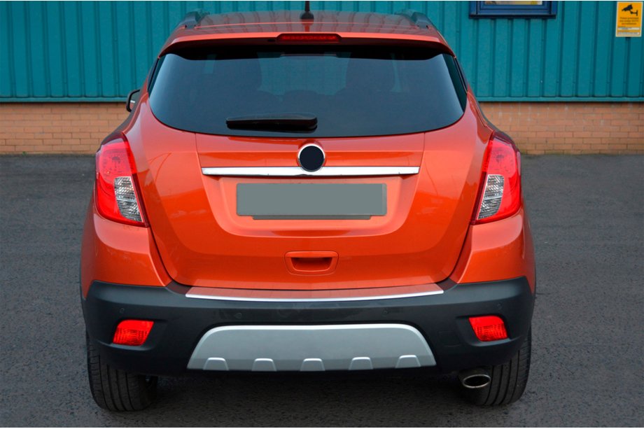 Opel Mokka 2012-2021 гг. Накладка на задний бампер OmsaLine (2012-2016, нержавейка) Фото 3