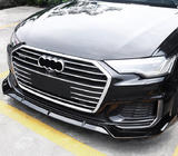 Audi A6 C8 2018–2025 гг. Передняя губа (черная) фото 1