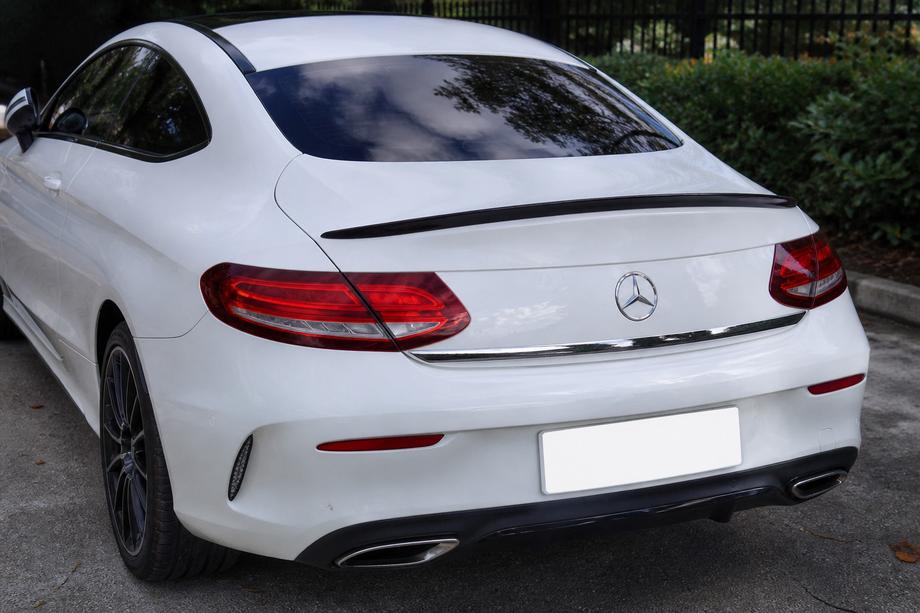 Mercedes C-class W205 2014-2021 гг. Спойлер для Coupe (1234 Upgrade, черный) Фото 1