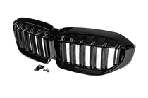 BMW 3 серия G20/G21 2018- гг. Решетки M-Look V2 (2018-2022, Черный Глянец) фото 4