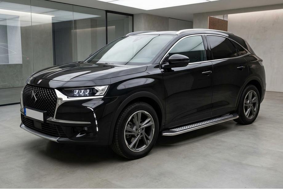 DS 7 Crossback 2017-2022 гг. Боковые Подножки Maydos V2 (2 шт., Алюминий и Нержавейка) Image