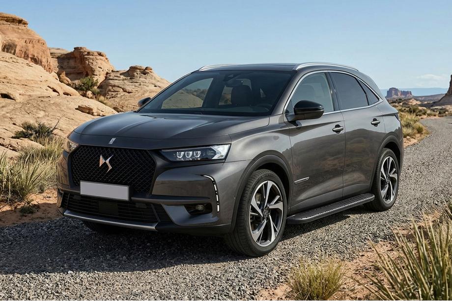 DS 7 Crossback 2017-2022 гг. Боковые пороги Bosphorus Black (2 шт., алюминий) Image