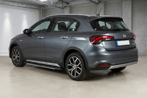 Fiat Tipo Cross 2021- гг. Боковые пороги Bosphorus Grey (2 шт., алюминий) фото 1