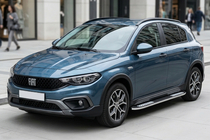 Fiat Tipo Cross 2021- гг. Боковые Подножки Tayga V2 (2 шт., Алюминий) фото 1