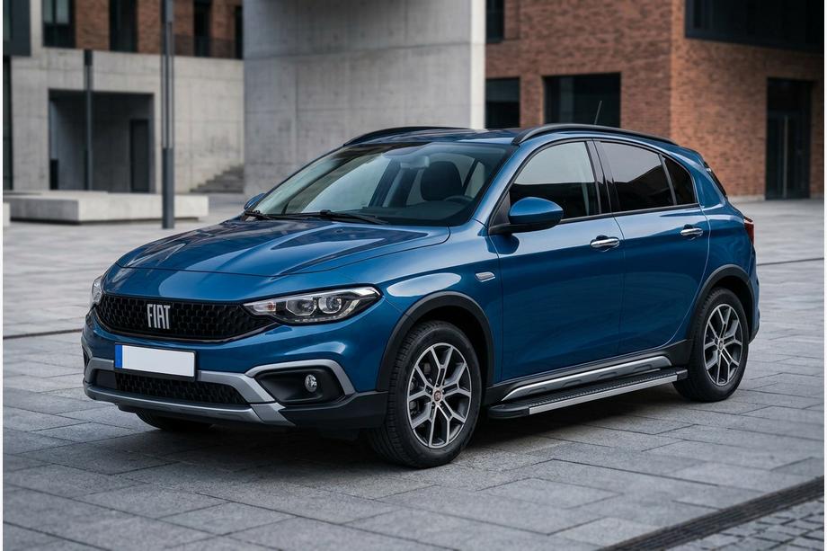 Fiat Tipo Cross 2021- гг. Боковые Подножки Maya V1 (2 шт., Алюминий) Image