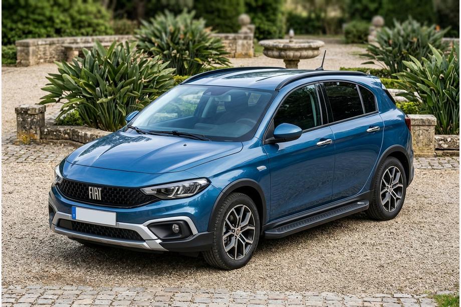 Fiat Tipo Cross 2021- гг. Боковые Подножки Allmond Black (2 шт., Алюминий) Image