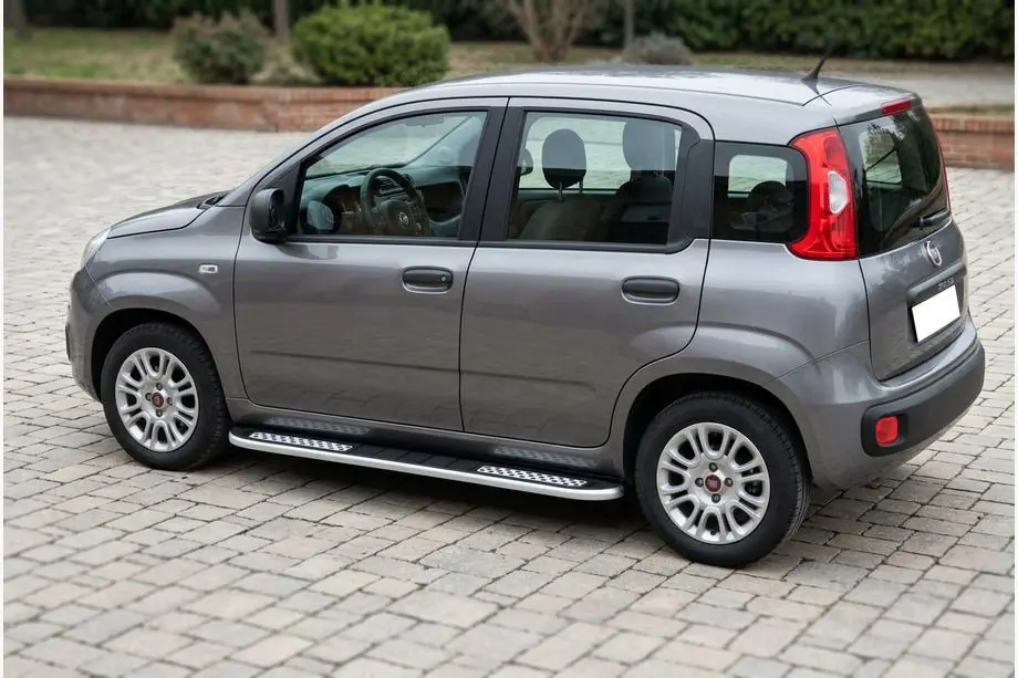 Fiat Panda 2011-2023 гг. Боковые Подножки Tayga V2 (2 шт., Алюминий) Фото 1