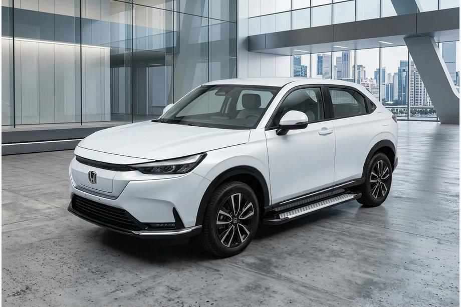 Honda HR-V 2021- гг. Боковые пороги Allmond Grey (2 шт., алюминий) Фото 1