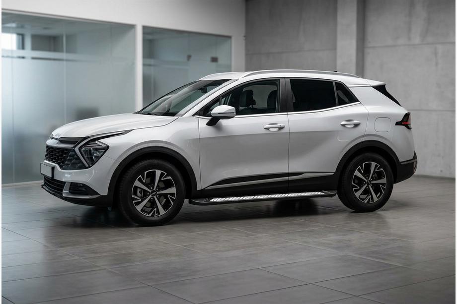Kia Sportage 2021- гг. Боковые Подножки Vision New Black (2 шт., Алюминий) Фото 1