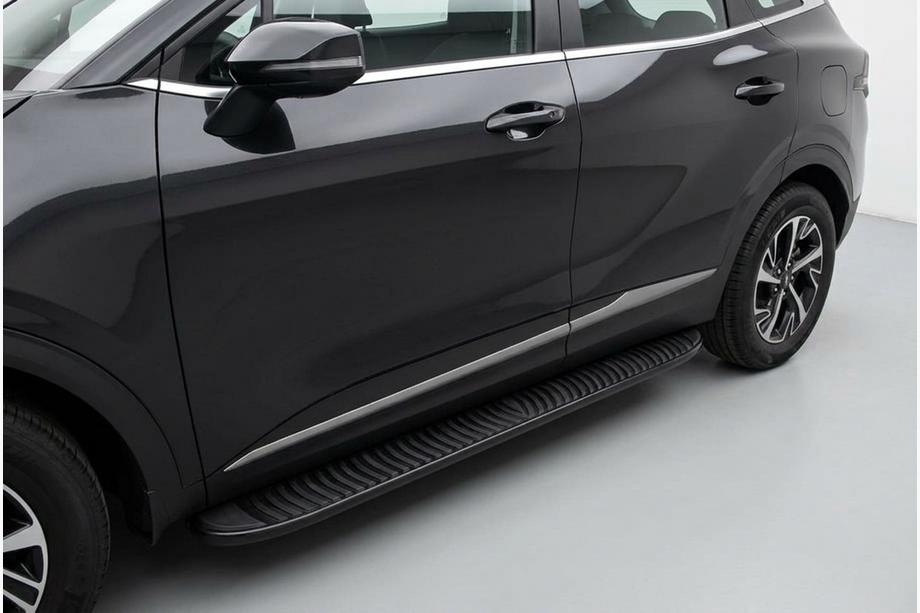 Kia Sportage 2021- гг. Боковые Подножки Tayga Black (2 шт., Алюминий) Фото 1