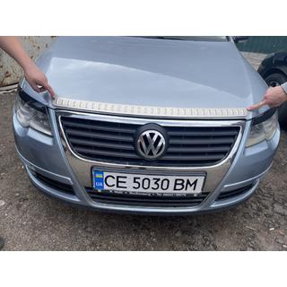 Накладка на капот (1 шт, нержавейка) Volkswagen Passat B6 2006-2012 гг. фото 1
