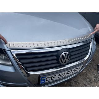 Накладка на капот (1 шт, нержавейка) Volkswagen Passat B6 2006-2012 гг. фото 2