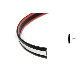 Черный молдинг на дверь с хромированной вставкой метражом sal16a (1 метр, 27 мм) фото 2