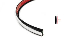 Черный молдинг на дверь с хромированной вставкой на метраж sal122 (1 метр, 19 мм) фото 2