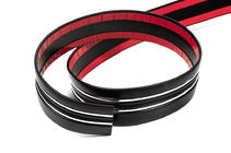 Черный молдинг на дверь с хромированной вставкой метражом sal97 (1 метр, 54 мм) фото 1