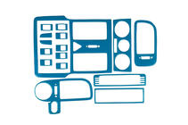 Накладки на панель 1999-2001 (синий цвет) фото 1