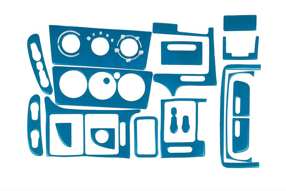 Opel Vectra B 1995-2002 гг. Накладки на панель приборов 1999-2003 (синий цвет) Image