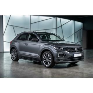 Боковые Подножки Allmond Black (2 шт., Алюминий) Volkswagen T-Roc 2017-2025 гг. фото 1