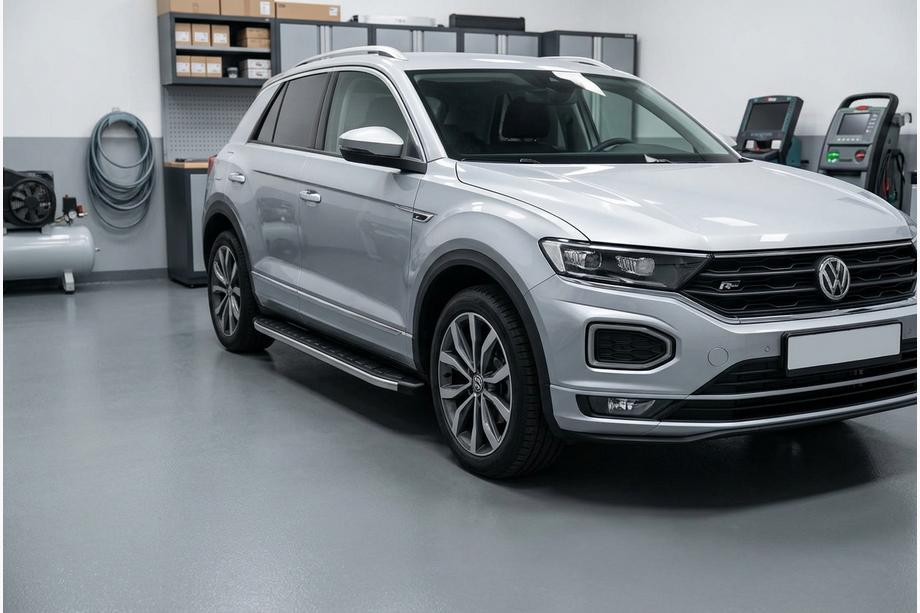 Volkswagen T-Roc 2017-2025 гг. Боковые Подножки Fullmond (2 шт., Алюминий) Фото 1