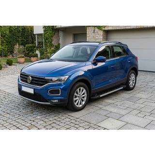 Боковые пороги RedLine V1 (2 шт., алюминий) Volkswagen T-Roc 2017-2025 гг. фото 1