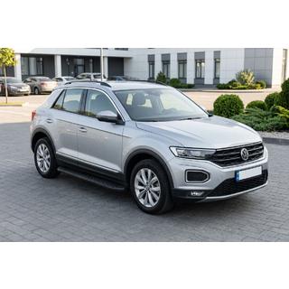 Боковые Подножки Tayga Black (2 шт., Алюминий) Volkswagen T-Roc 2017-2025 гг. фото 1