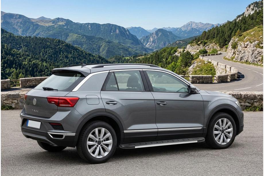 Volkswagen T-Roc 2017-2025 гг. Боковые Подножки Duru (2 шт., Алюминий) Фото 1