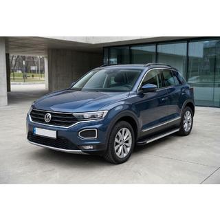 Боковые Подножки Maya V1 (2 шт., Алюминий) Volkswagen T-Roc 2017-2025 гг. фото 1