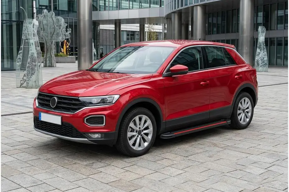 Volkswagen T-Roc 2017-2025 гг. Боковые Подножки Maya Red (2 шт., Алюминий) Фото 1