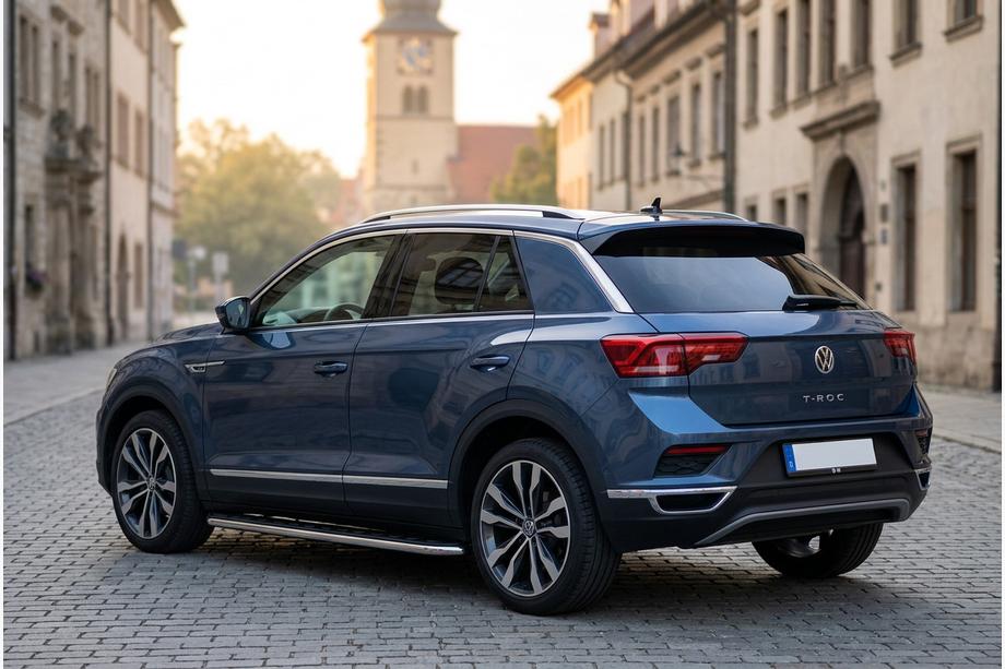 Volkswagen T-Roc 2017-2025 гг. Боковые Подножки Maydos V1 (2 шт., Алюминий) Фото 1