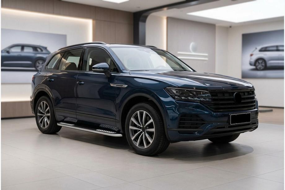 Volkswagen Touareg 2018- гг. Боковые Подножки Tayga V2 (2 шт., Алюминий) Фото 1