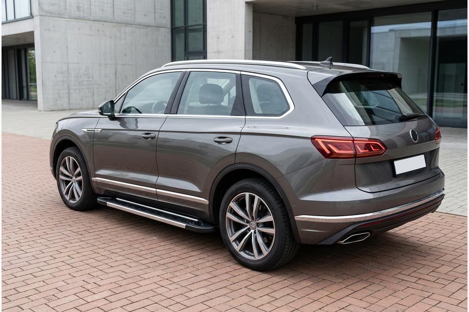 Volkswagen Touareg 2018- гг. Боковые Подножки RedLine (2 шт., Алюминий) Фото 1