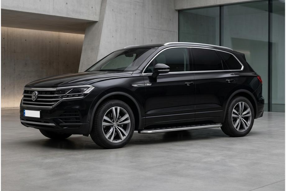Volkswagen Touareg 2018- гг. Боковые Подножки Maydos V1 (2 шт., Алюминий) Фото 1
