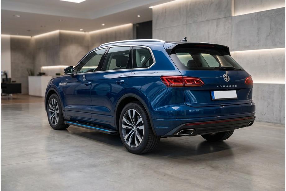 Volkswagen Touareg 2018- гг. Боковые Подножки Maya Blue (2 шт., Алюминий) Фото 1