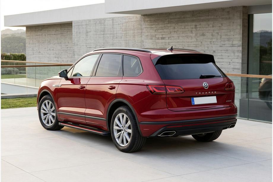 Volkswagen Touareg 2018- гг. Боковые Подножки Maya Red (2 шт., Алюминий) Фото 1