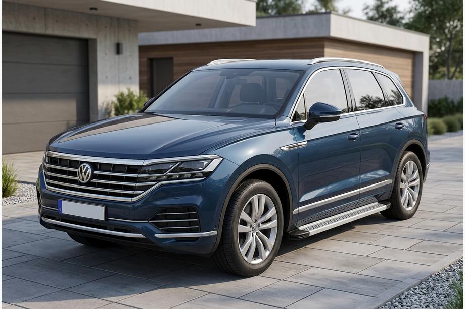 Volkswagen Touareg 2018- гг. Боковые Подножки Maya V2 (2 шт., Алюминий)