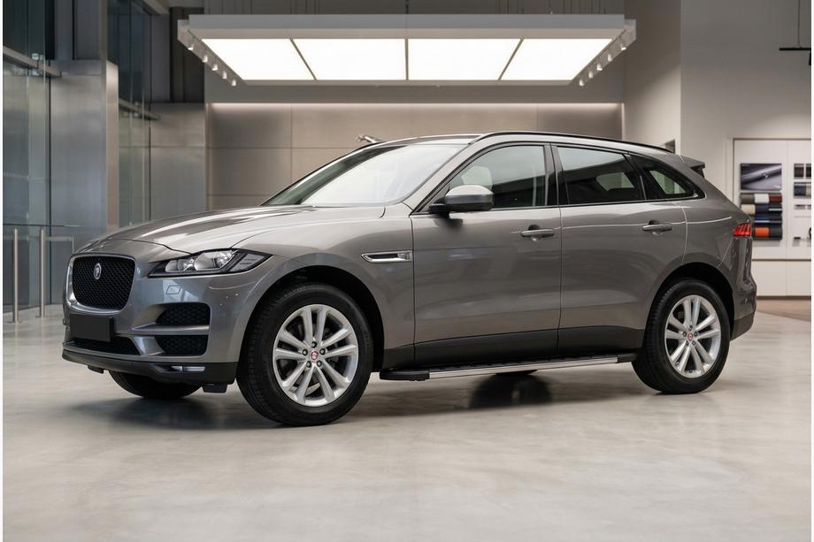 Jaguar F-PACE 2016- гг. Боковые Подножки Duru (2 шт., Алюминий) Image