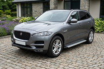 Jaguar F-PACE 2016- гг. Боковые Подножки Maya V2 (2 шт., Алюминий) фото 1