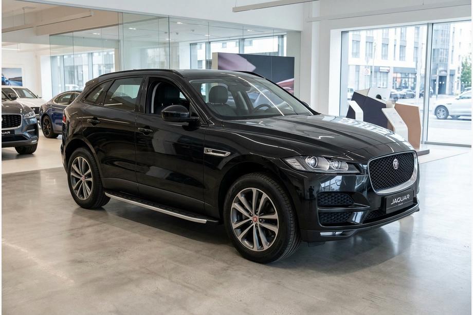 Jaguar F-PACE 2016- гг. Боковые Подножки Fullmond (2 шт., Алюминий) Image