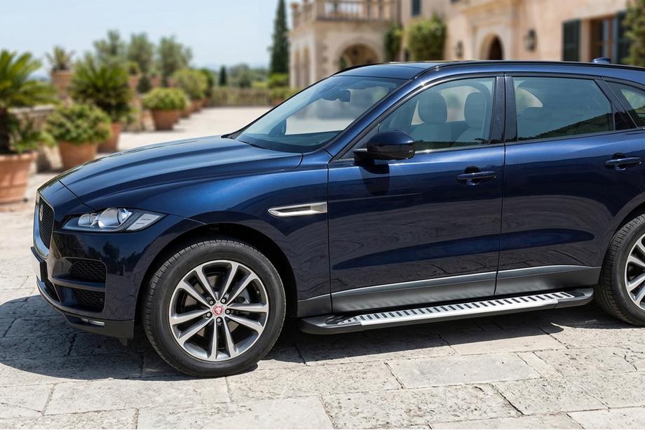 Jaguar F-PACE 2016- гг. Боковые Подножки Line (2 шт., Алюминий) Image
