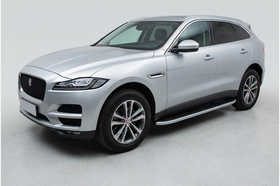 Jaguar F-PACE 2016- гг. Боковые Подножки Tayga Grey (2 шт., Алюминий) Image