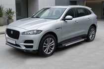 Jaguar F-PACE 2016- гг. Боковые Подножки Vision New Grey (2 шт., Алюминий) фото 1