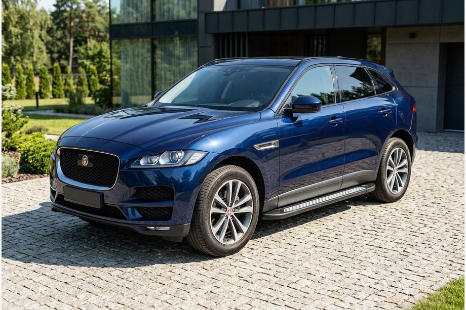Jaguar F-PACE 2016- гг. Боковые Подножки Vision New Black (2 шт., Алюминий) Image