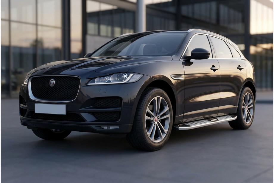 Jaguar F-PACE 2016- гг. Боковые Подножки Mevsim Grey (2 шт., Алюминий) Фото 1