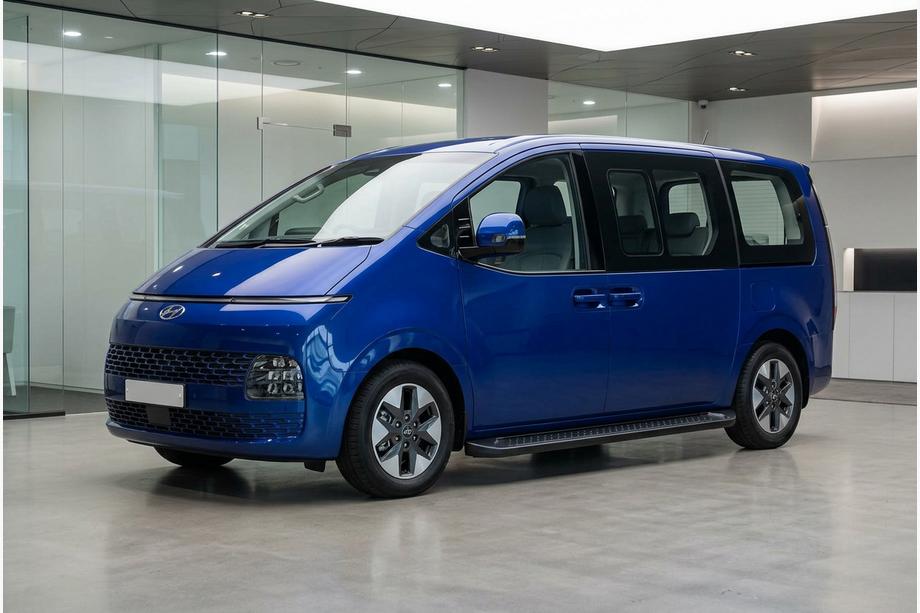 Hyundai Staria 2021- гг. Боковые Подножки Allmond Black (2 шт., Алюминий)
