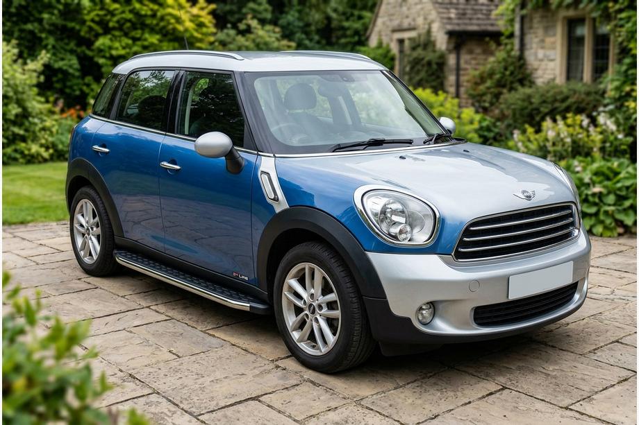 Mini Countryman R60 2010-2017 гг. Боковые Подножки BlackLine (2 шт., Алюминий) Фото 1