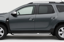 Renault Duster 2018-2024 гг. Боковые Подножки OEM (2 шт., Алюминий) фото 1
