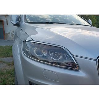 Хром Накладки на Фары (2 шт) Audi Q7 2005-2015 гг. фото 2