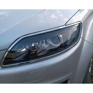 Хром Накладки на Фары (2 шт) Audi Q7 2005-2015 гг. фото 1