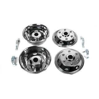 Колпаки из нержавеющей стали Exclusive V1 (2-кольцевой дизайн) Volkswagen LT 1995-2006 гг. фото 1