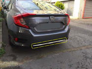 Honda Civic Sedan X 2016-2021 гг. Накладка на задний бампер из нержавеющей стали фото 1